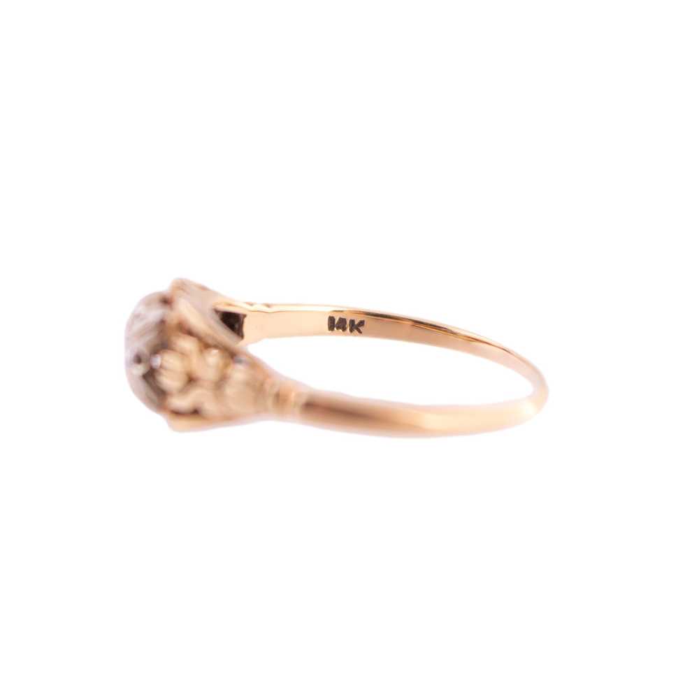 Two Tone Diamond Engagement Ring - image 5