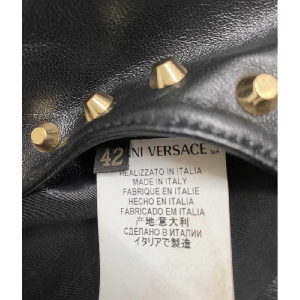 Gianni Versace Leather mid-length dress - image 4