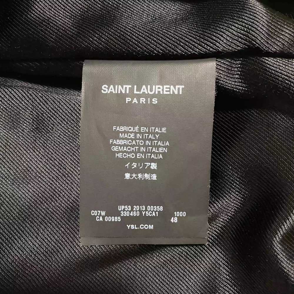 Yves Saint Laurent saint laurent Stand collar lea… - image 4