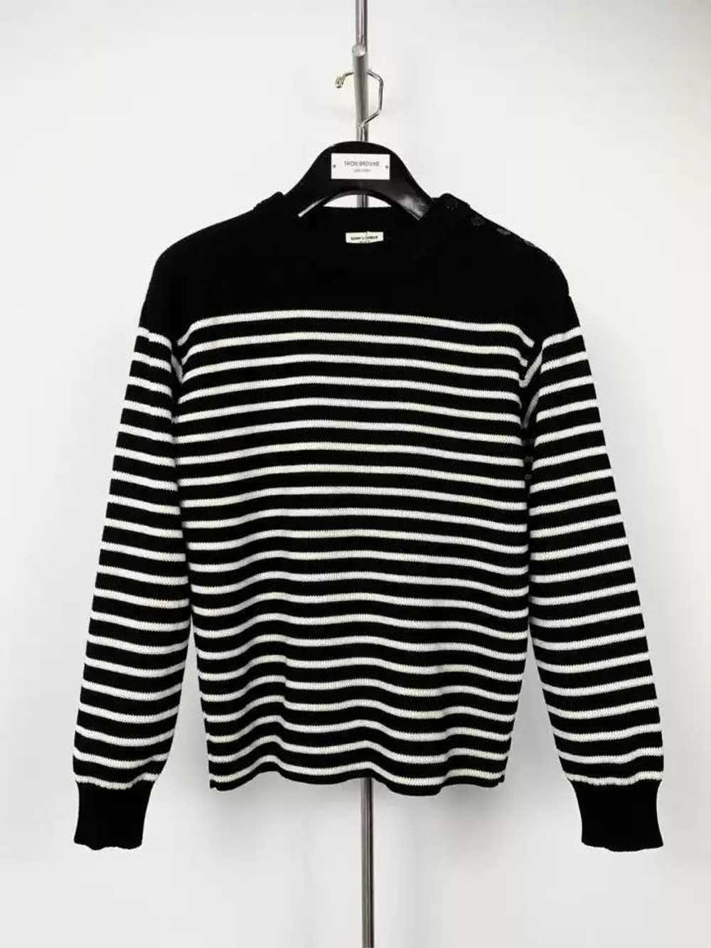 Yves Saint Laurent saint laurent Striped crew nec… - image 1