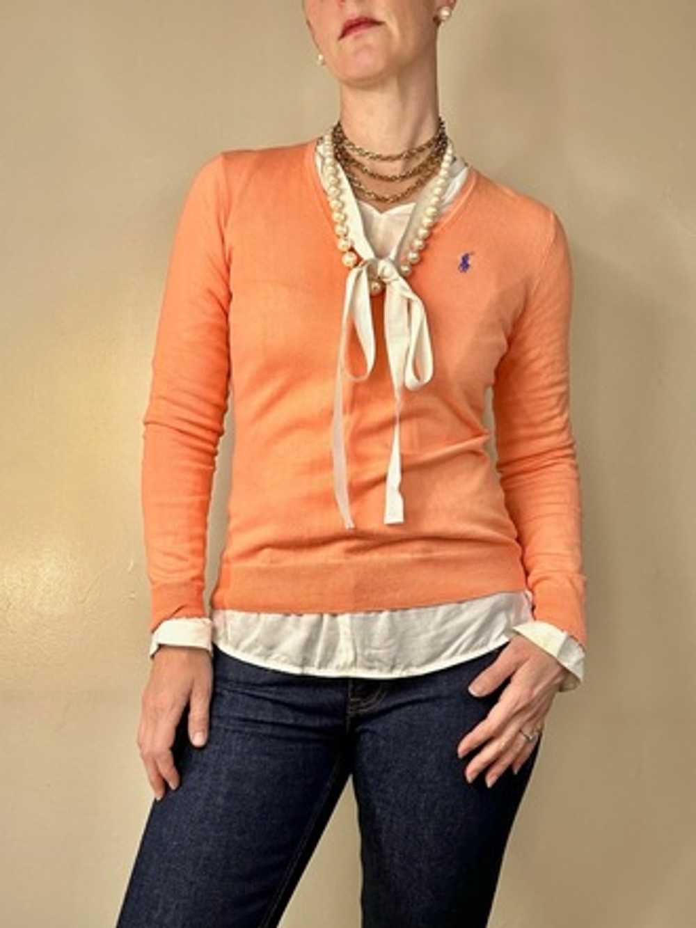 Polo V-Neck Pullover Sweater - image 5