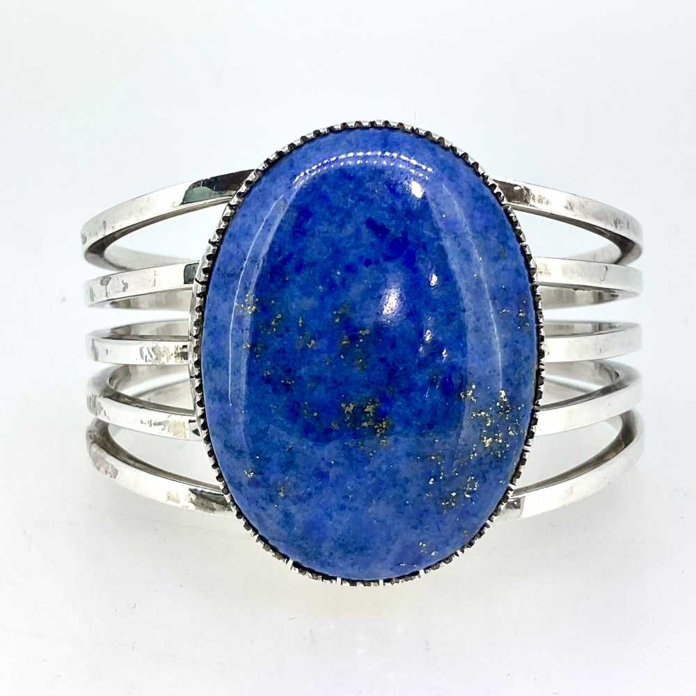 Sterling Silver and Lapis Lazuli M Melwood Cuff B… - image 1