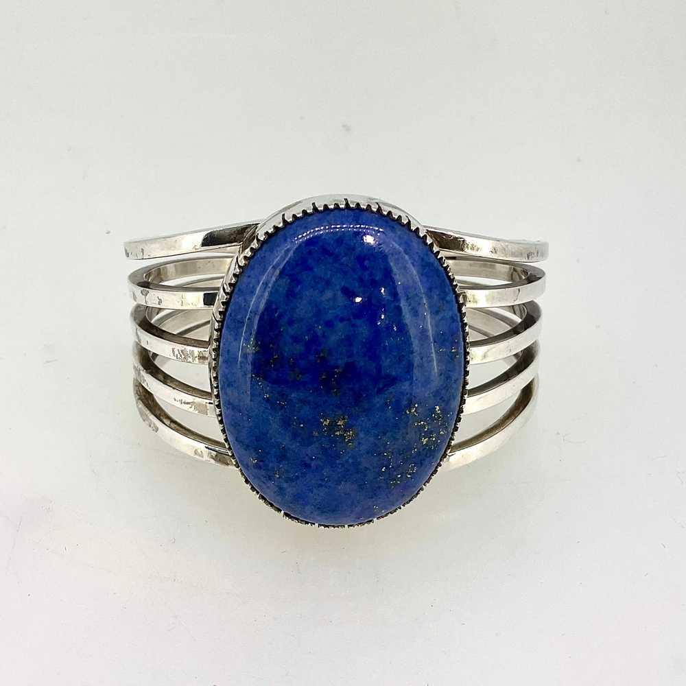 Sterling Silver and Lapis Lazuli M Melwood Cuff B… - image 2