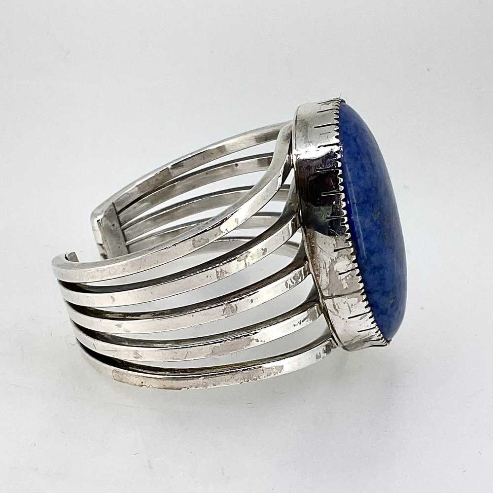 Sterling Silver and Lapis Lazuli M Melwood Cuff B… - image 3