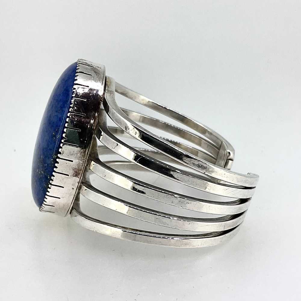 Sterling Silver and Lapis Lazuli M Melwood Cuff B… - image 4