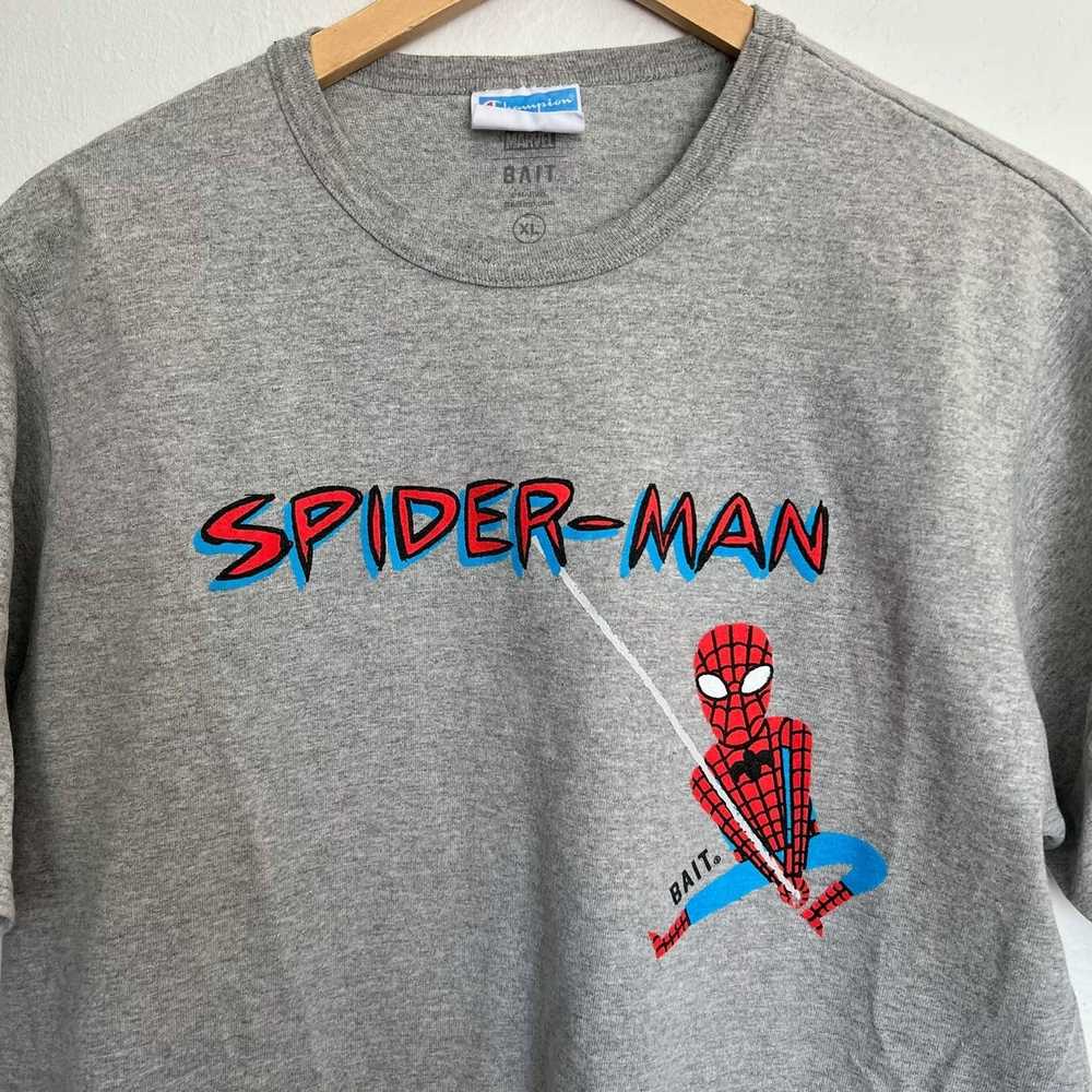 Bait Bait Champion Marvel Spiderman Grey Tshirt T… - image 2