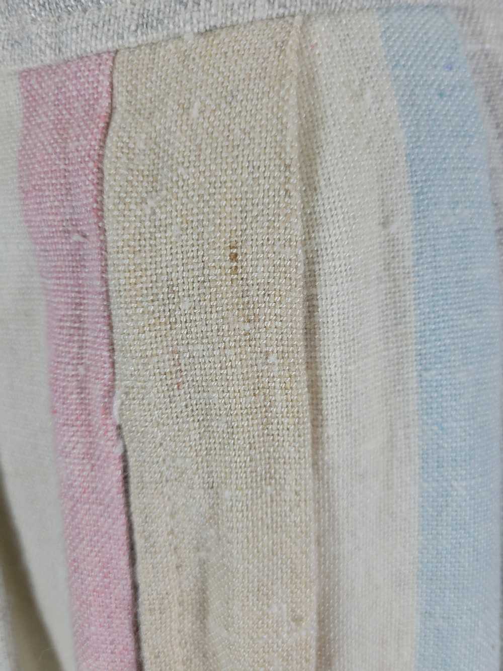 70s/80s Muted Pastel Striped Button Front Skirt - image 8