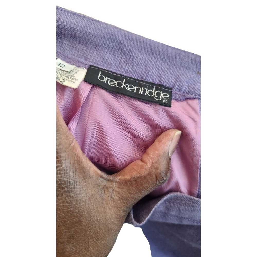 Vintage 1970's Breckenridge Purple Skirt - Size 12 - image 5