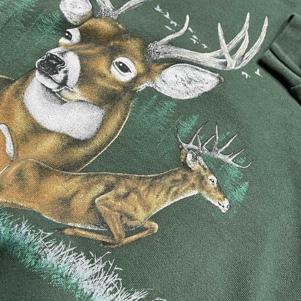 Vintage Vintage Nature Themed Deer Animal Crewnec… - image 3