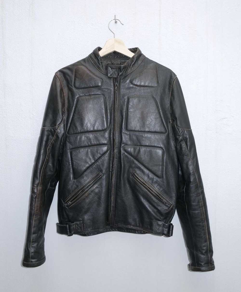 Leather Jacket × Vintage Chyston Distressed Leath… - image 1