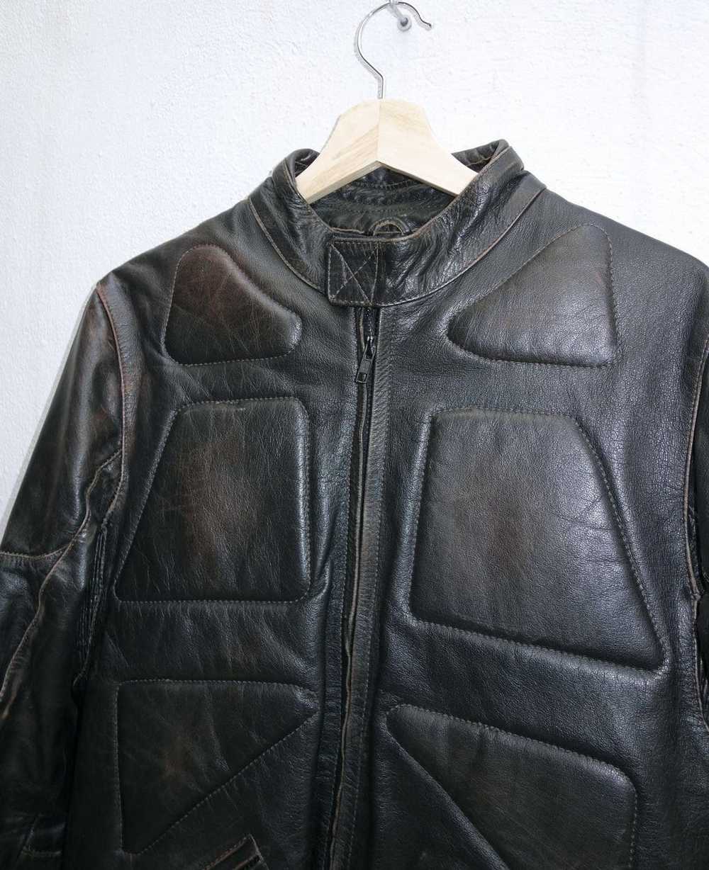 Leather Jacket × Vintage Chyston Distressed Leath… - image 2