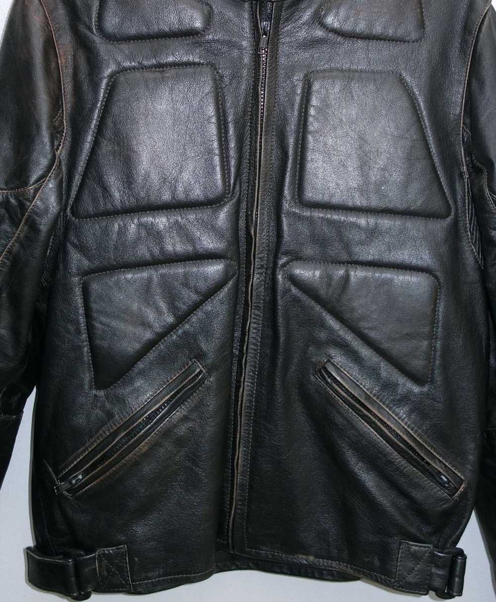 Leather Jacket × Vintage Chyston Distressed Leath… - image 3