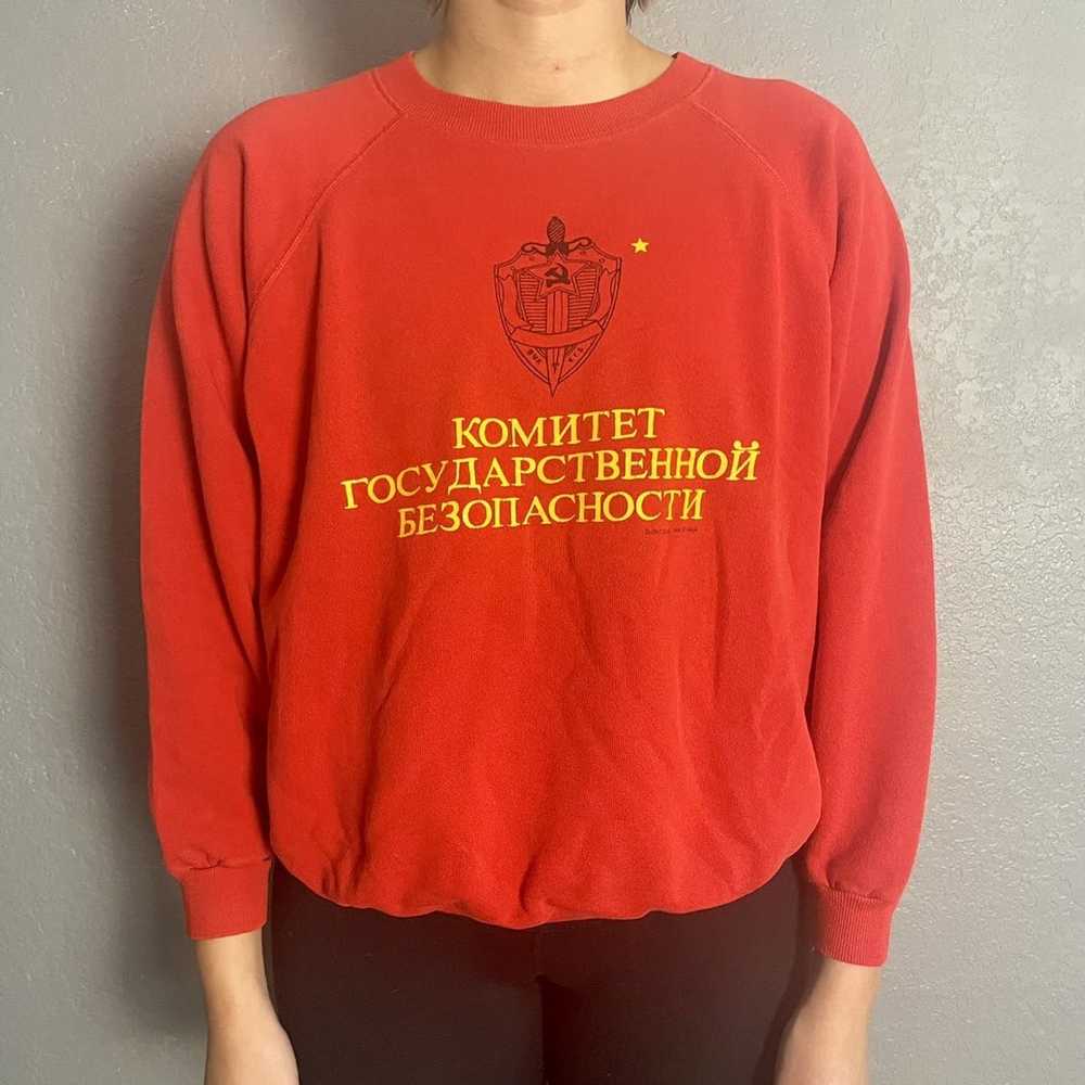Hanes × Streetwear × Vintage Socialist Sweater 19… - image 2