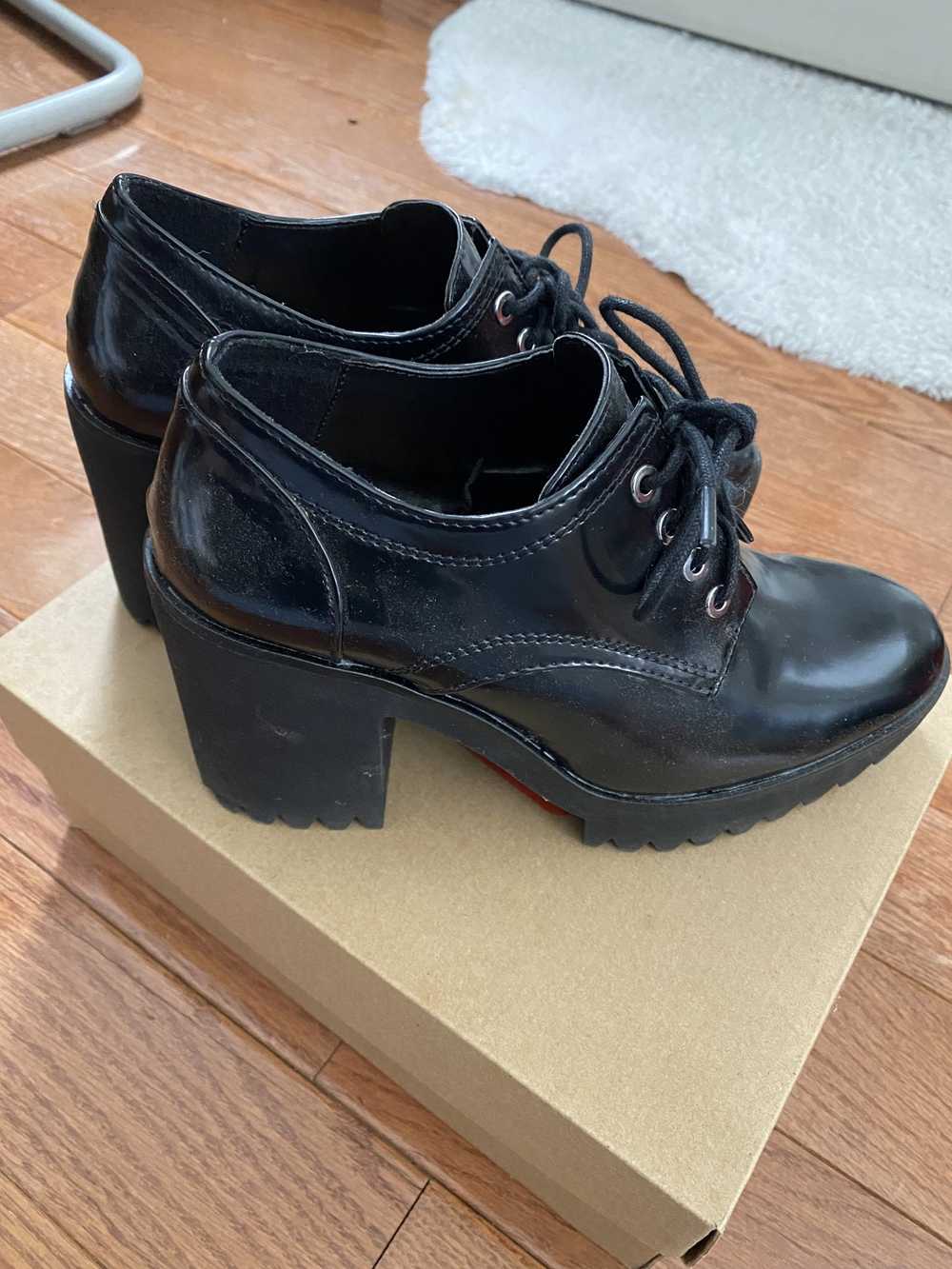 Zara Patent Leather Oxford Platform Heel - image 4