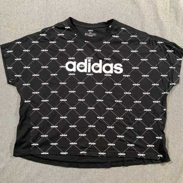 Adidas Adidas Cropped Top Shirt Women Size XL Bla… - image 1