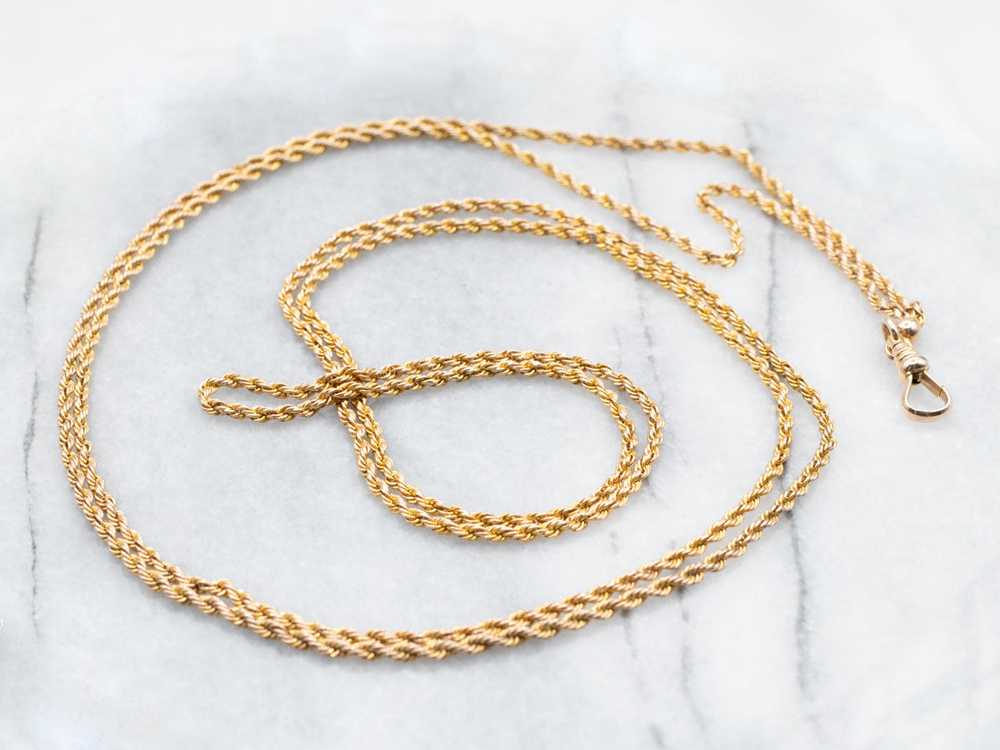Long Antique Rope Twist Chain - image 1