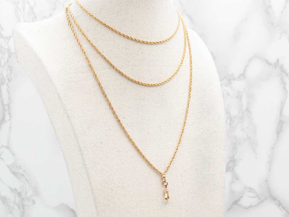 Long Antique Rope Twist Chain - image 5