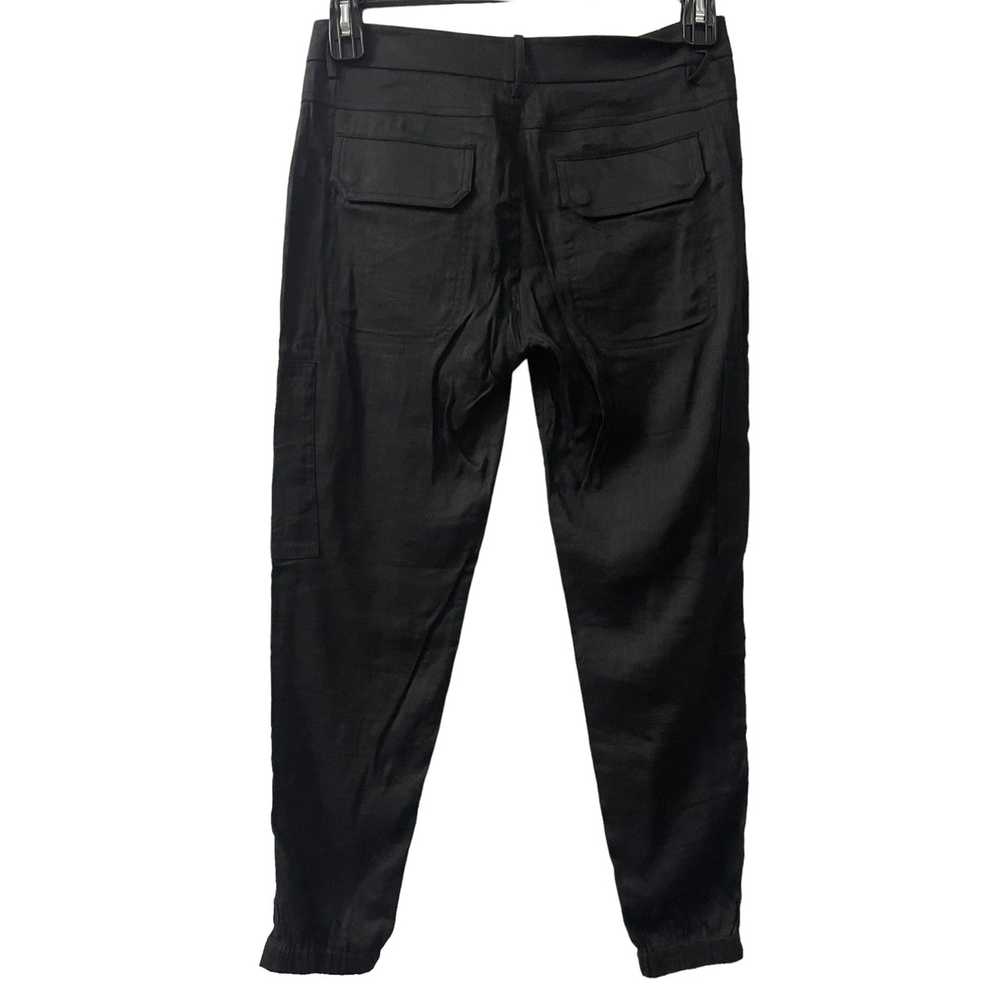 Vince Vince Cargo Pants Size 2 Linen Blend Black … - image 3