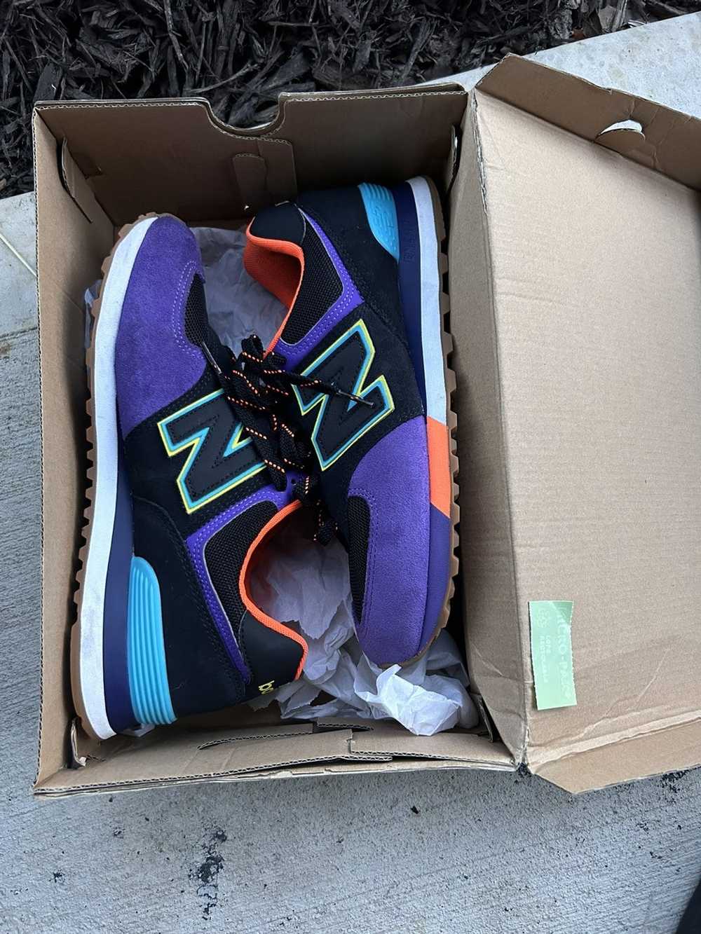 New Balance New Balance 574 Black Purple Orange B… - image 1