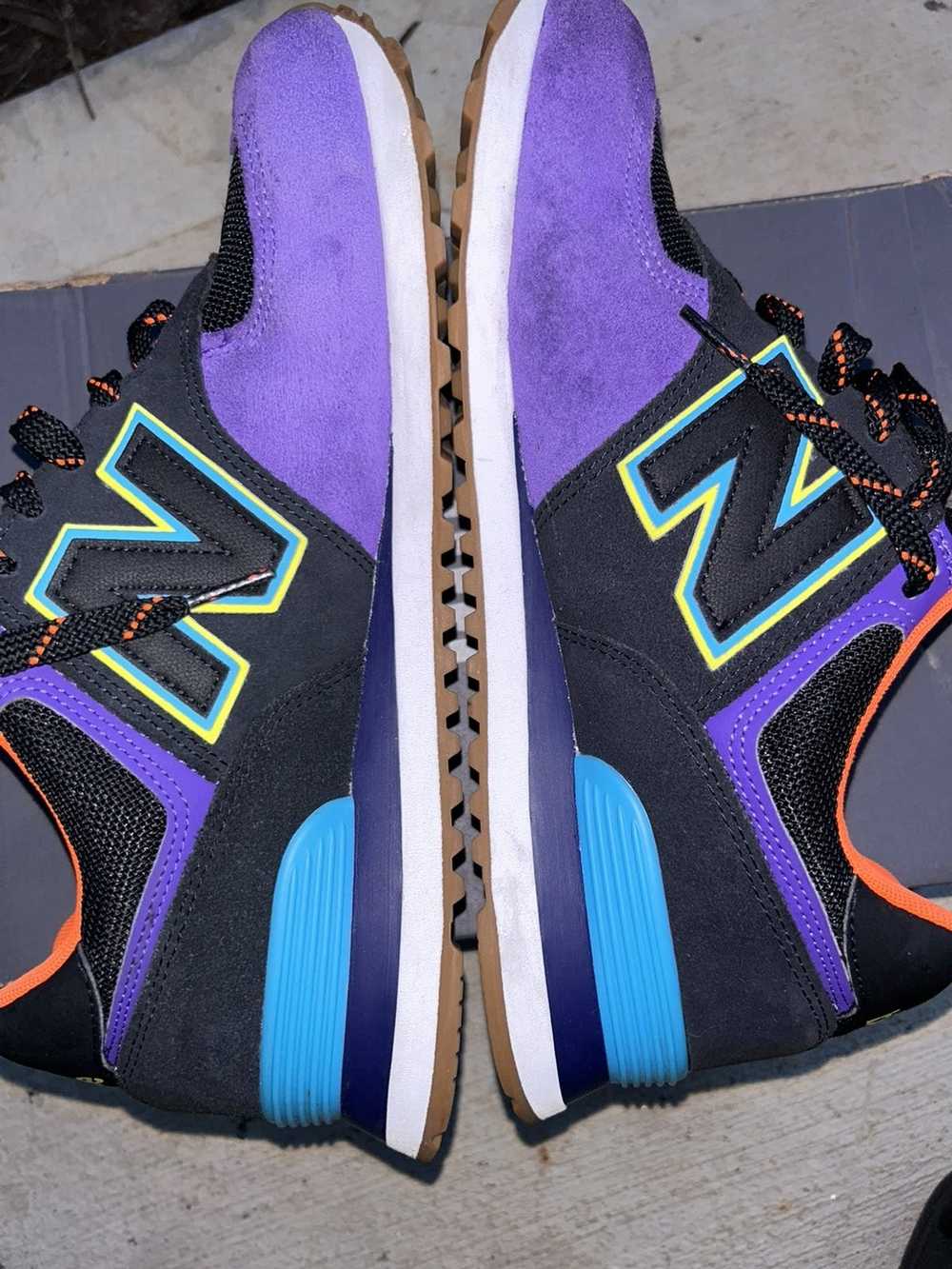 New Balance New Balance 574 Black Purple Orange B… - image 6