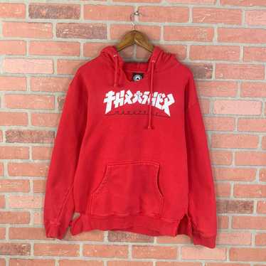 Thrasher godzilla red online hoodie