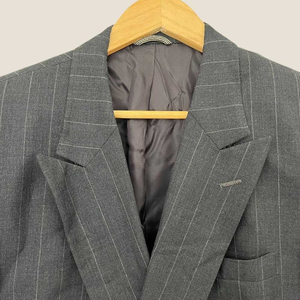 Dior Dior Blazer 42L Gray Stripe Wool Sport Coat … - image 3