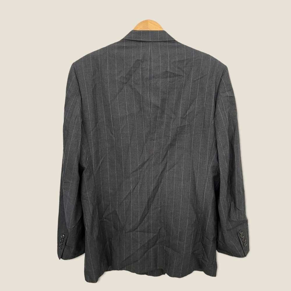 Dior Dior Blazer 42L Gray Stripe Wool Sport Coat … - image 4