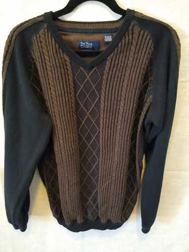 Nat Nast Luxury Original V-Neck Cable Knit Sweater - image 1