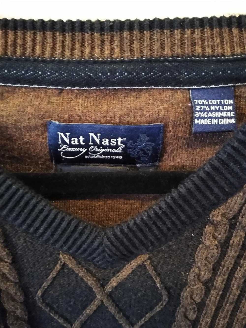 Nat Nast Luxury Original V-Neck Cable Knit Sweater - image 3