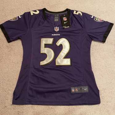 Ray Lewis Autographed Baltimore Ravens 8x10 HM Running Purple Jersey Photo  - Beckett W Auth *Black