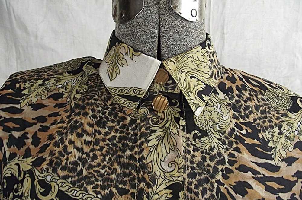 Vintage Lady Francois Belgium Silk Blouse Baroque… - image 3