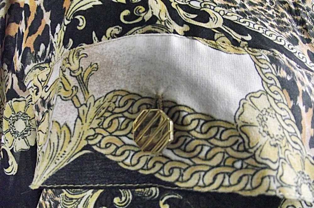 Vintage Lady Francois Belgium Silk Blouse Baroque… - image 5