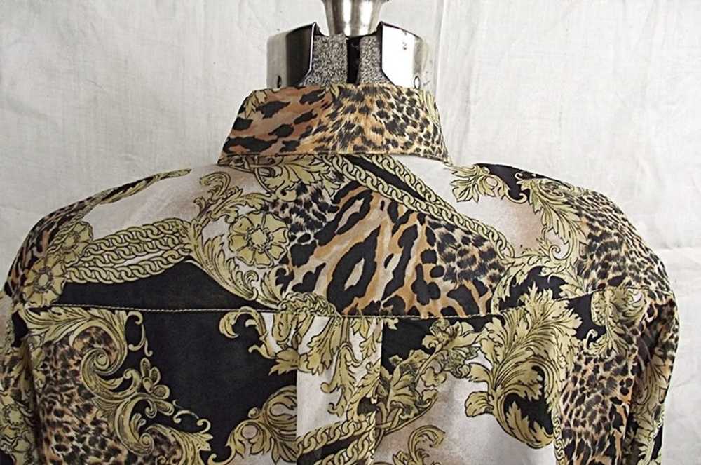 Vintage Lady Francois Belgium Silk Blouse Baroque… - image 8