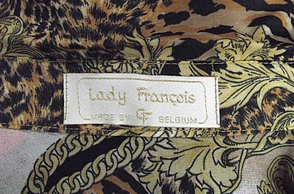 Vintage Lady Francois Belgium Silk Blouse Baroque… - image 9