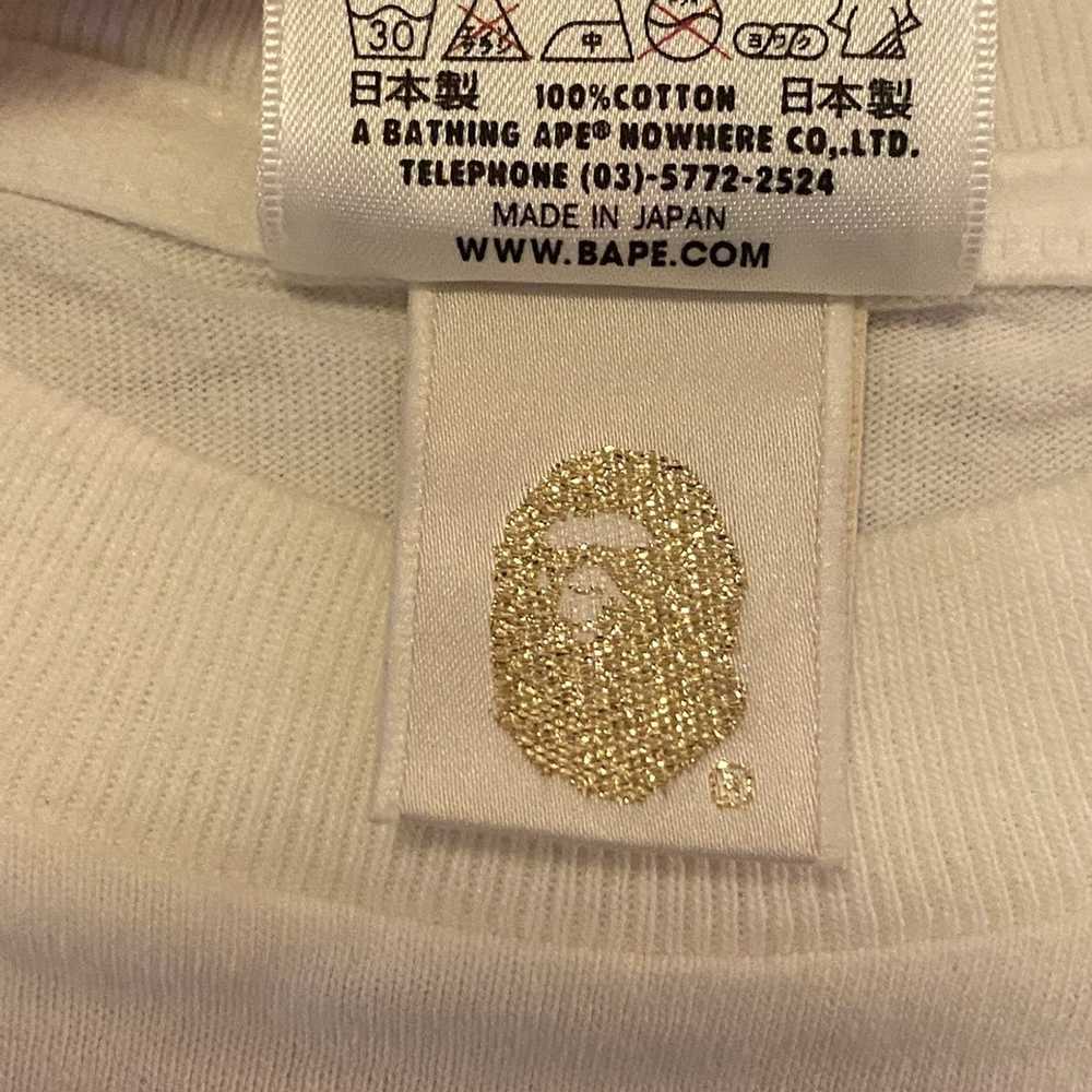 Bape Used Bape Safari Camo Logo Tee White Medium - image 4