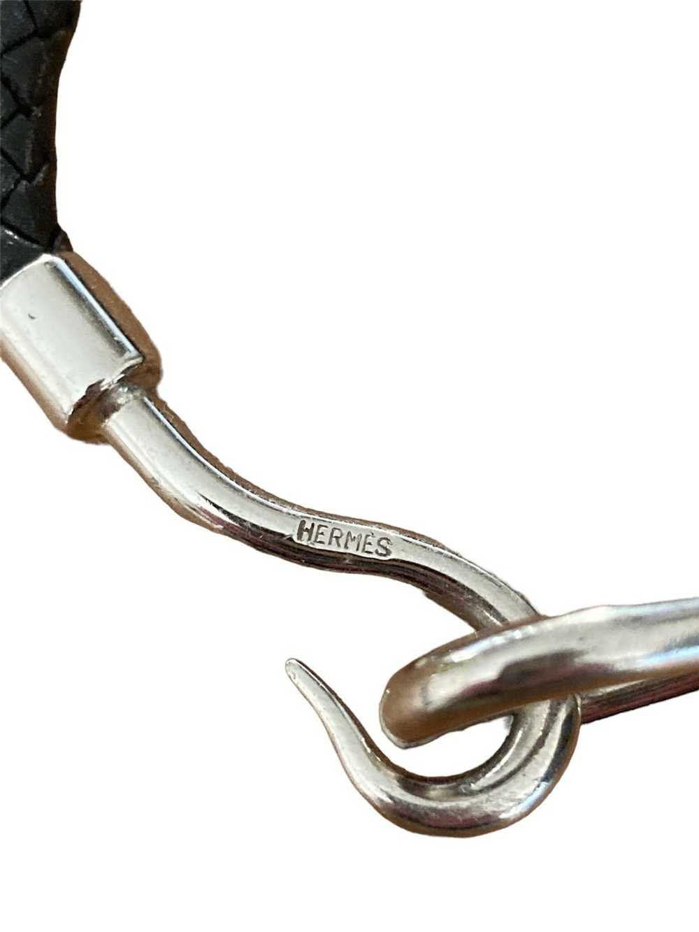 Hermes Silver Hook Bracelet - image 3