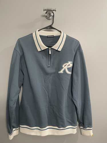 Japanese Brand Japanese Brand Cyan-Blue Polo Shirt