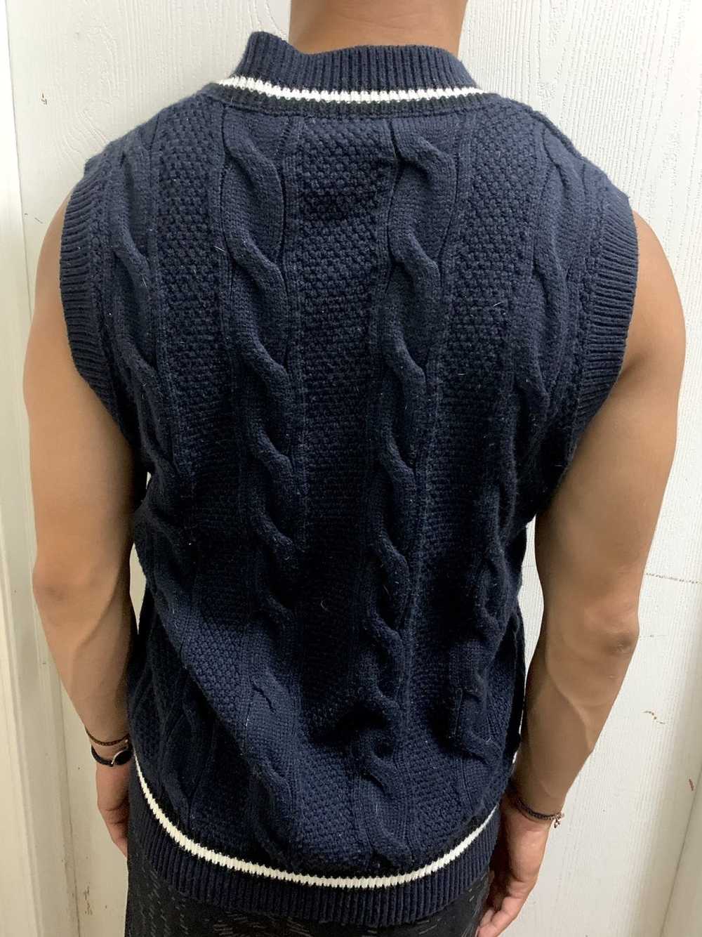 Vintage preppy teddy bear sweater vest - image 2