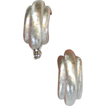 MONET Florentine Silver Tone Earrings