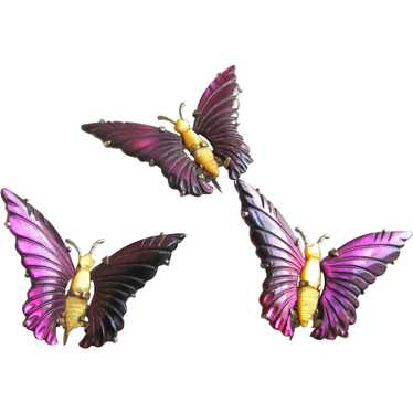 Butterfly brooch set mother - Gem