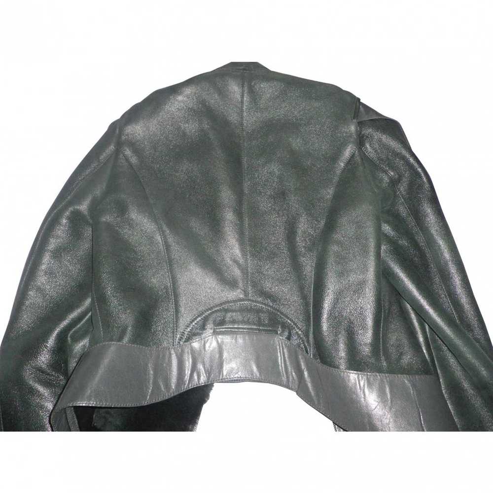 Versace Leather biker jacket - image 2