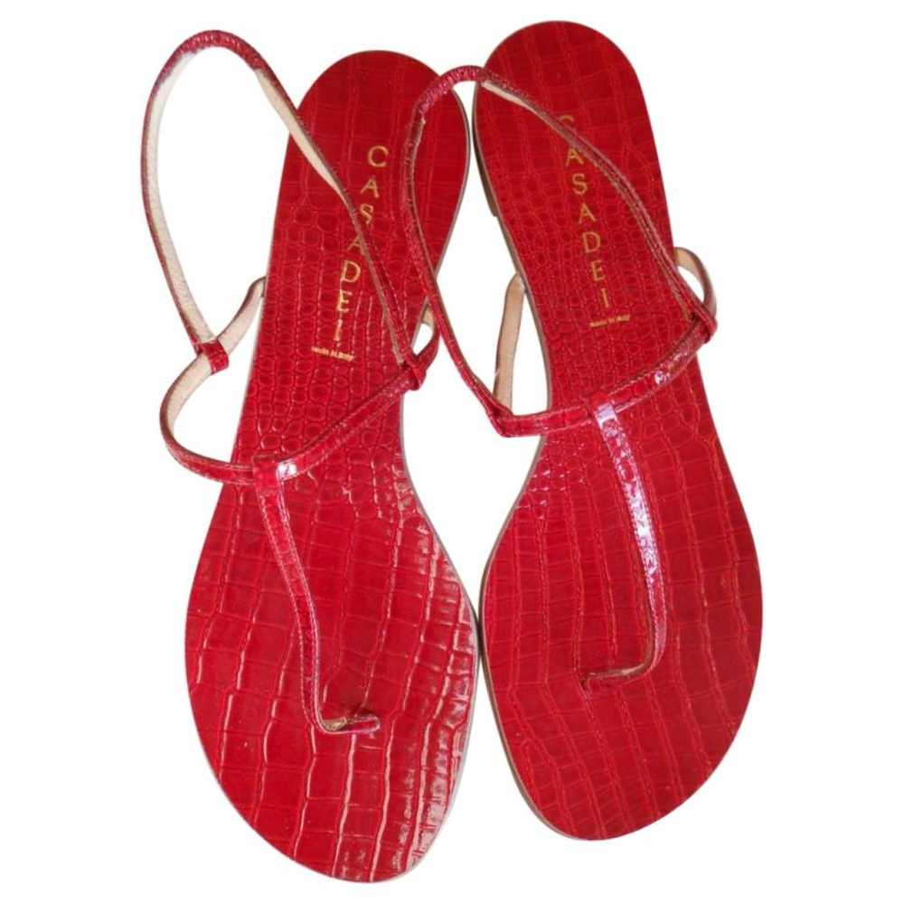 Casadei Patent leather flip flops - image 1