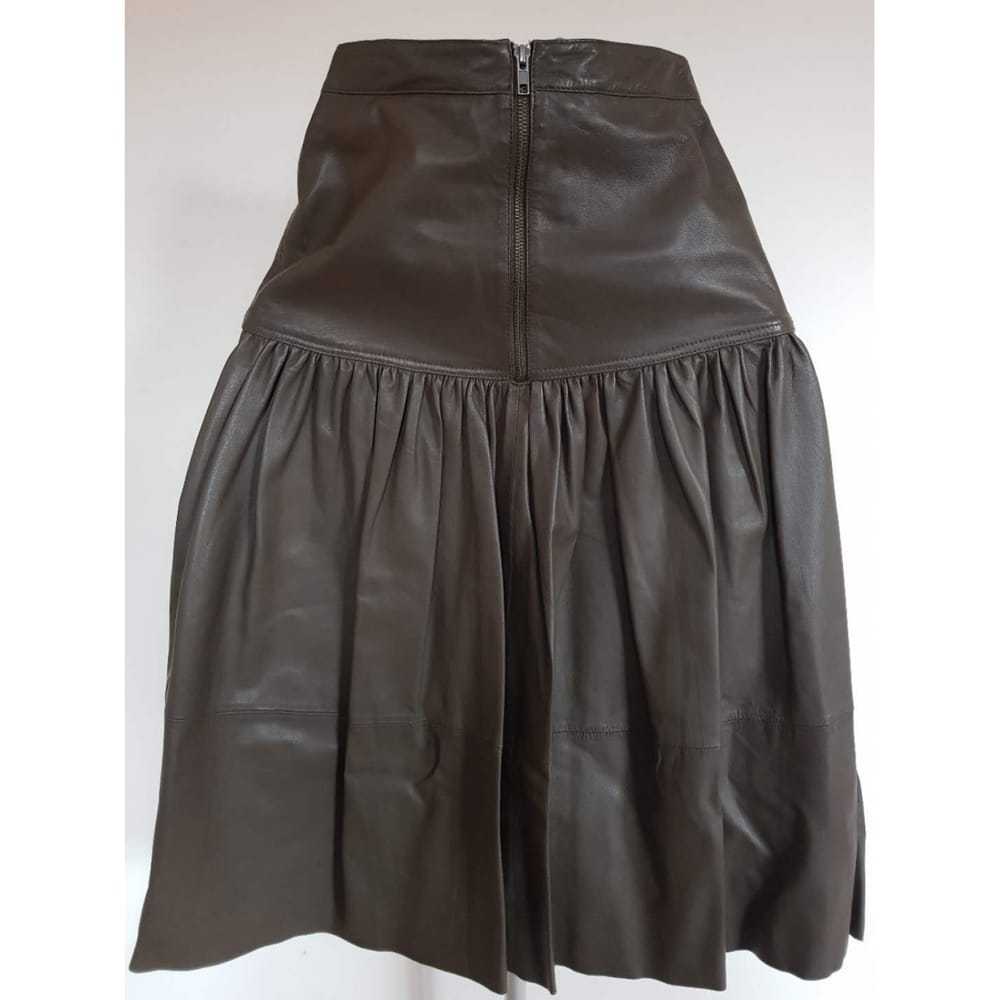 Reiss Leather mid-length skirt - image 2