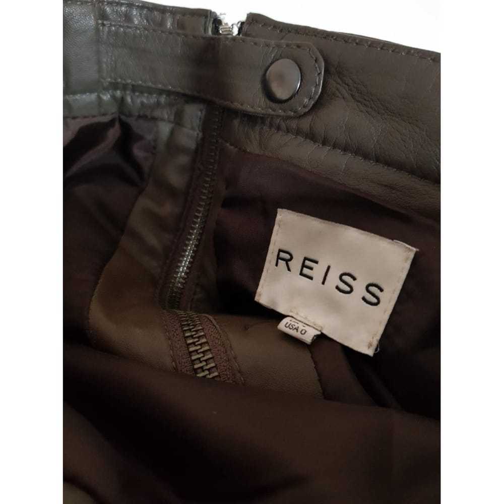 Reiss Leather mid-length skirt - image 3