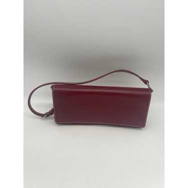 Red Leather with Orange Trim Crossbody Handbag — MUSEUM OUTLETS