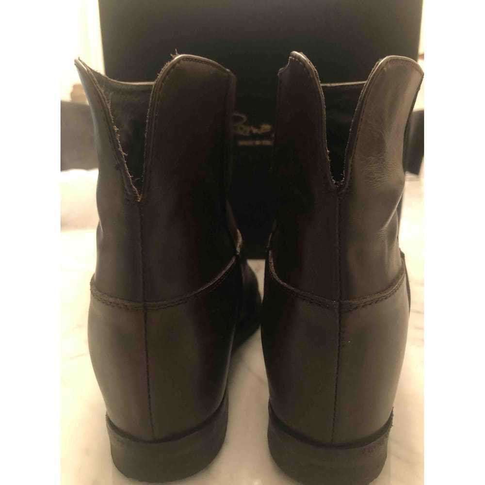 Via Roma xv Leather ankle boots - image 5