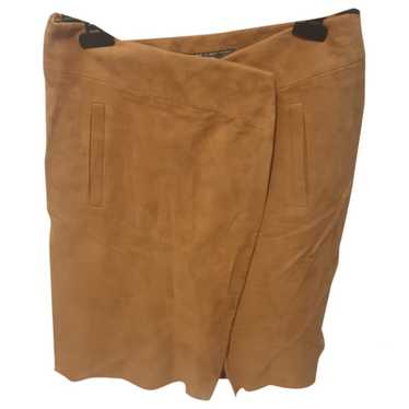 Salvatore Ferragamo Leather mid-length skirt - image 1