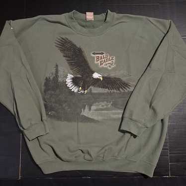 Vintage Fly Fishing Sweatshirt XL Nature Wildlife