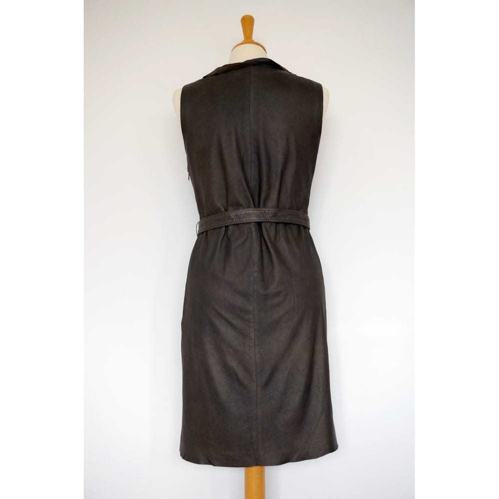 Elie Tahari Leather mid-length dress - image 2