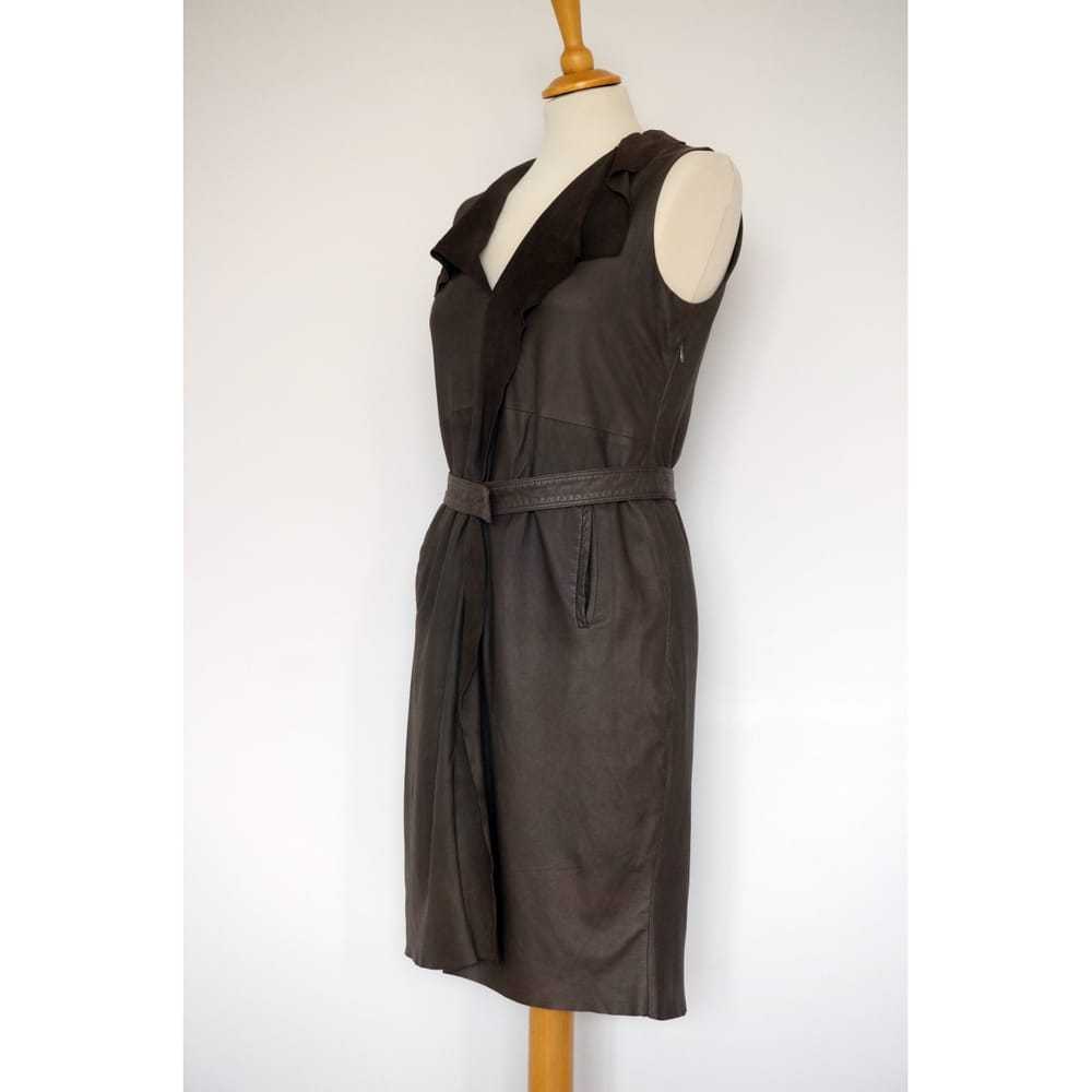 Elie Tahari Leather mid-length dress - image 5